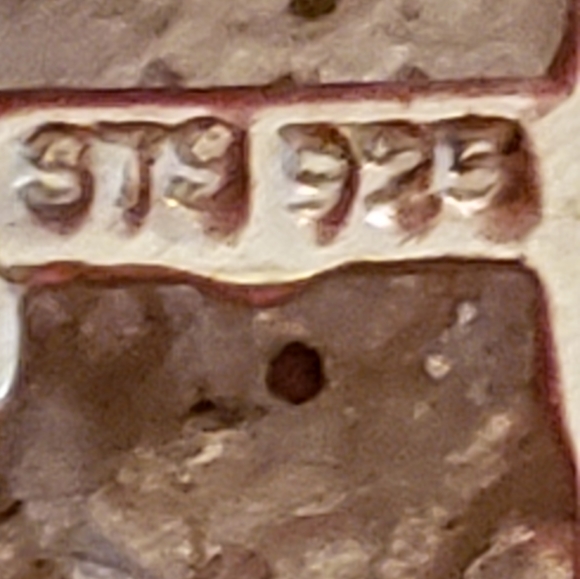 7.5" Blue +White Diamond Sterling Silver Bracelet /w platinum overlay, 1 carat - Picture 6 of 7